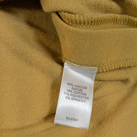 J Jill Luxe French Terry side button yellow women's top , size M - Picture 7 of 8